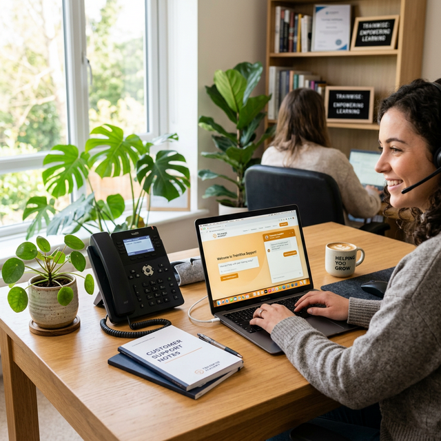 Customer support workspace