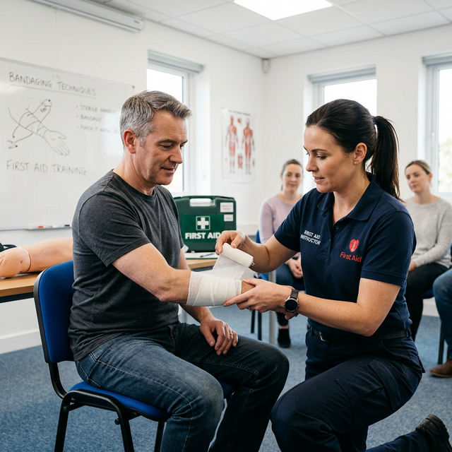 Emergency first aid at work training